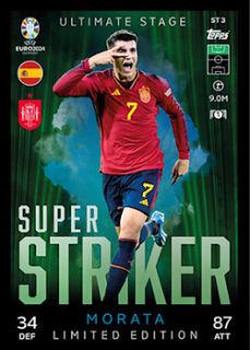 Alvaro Morata Spain Topps Match Attax EURO 2024 Super Striker Limited Edition #STLE3